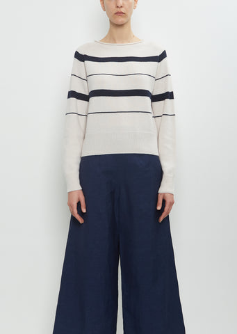 Cashmere Cotton Roll Edge Jumper