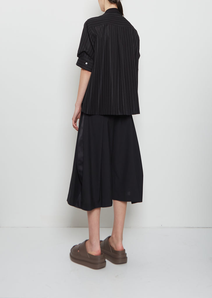 Chalk Stripe x Cotton Knit Cardigan