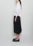 Cotton Draped Sleeve Boxy Shirt