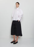 Cotton Draped Sleeve Boxy Shirt