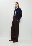 Merino Wool Cardigan Jacket — Navy