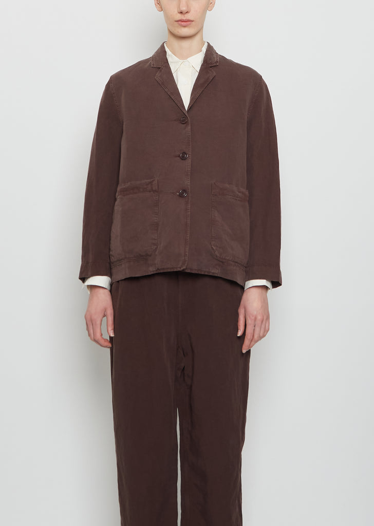 Workwear Puddy Linen Jacket — Brown