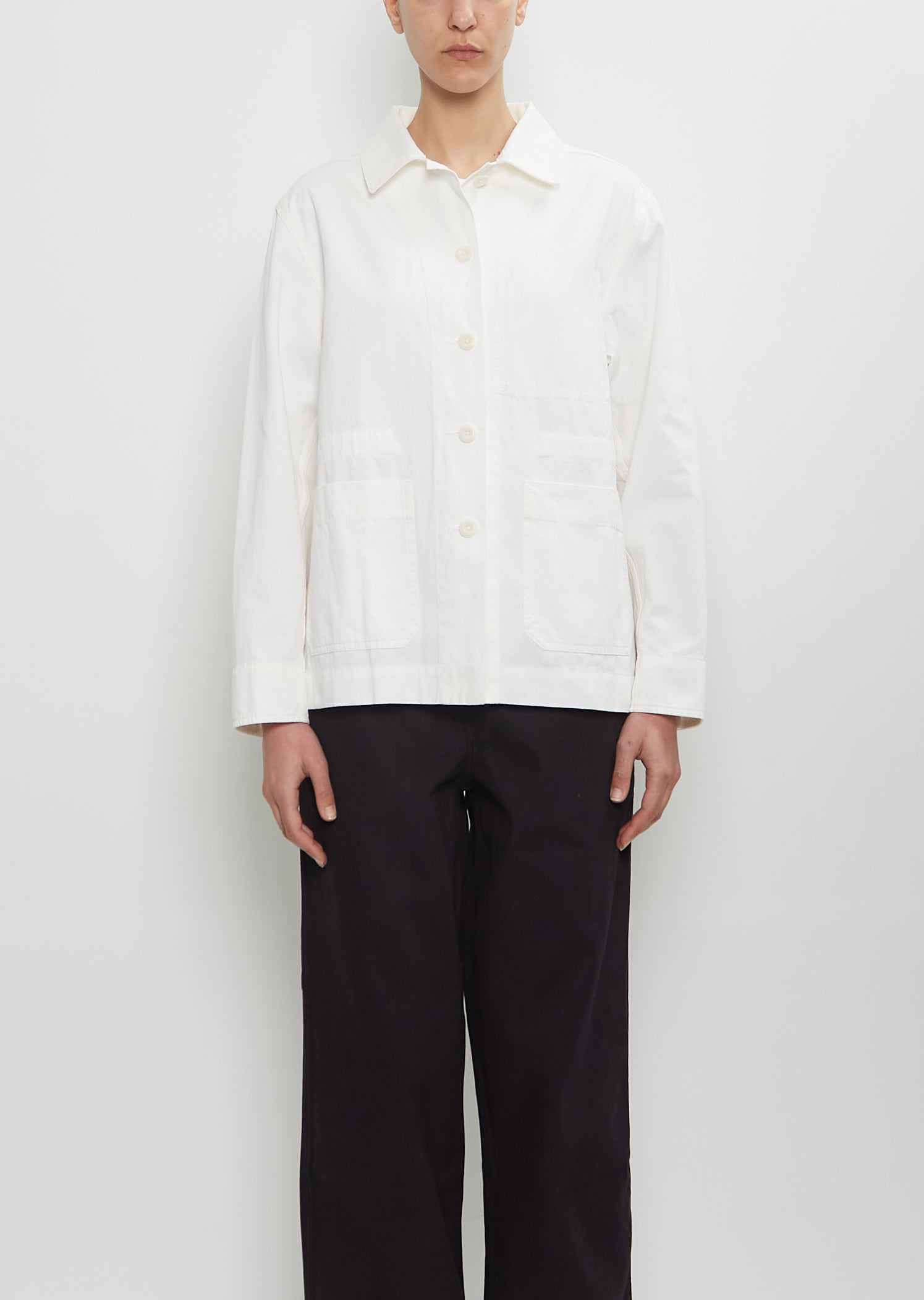 Cotton Linen Worker Jacket – La Garçonne