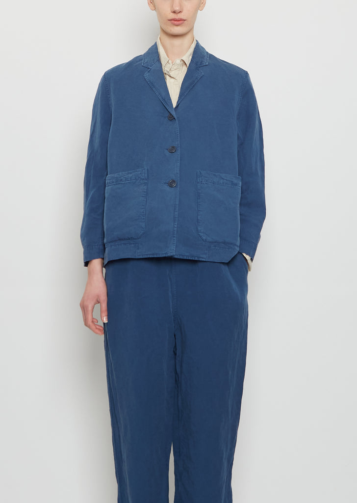 Workwear Puddy Linen Jacket — Blue