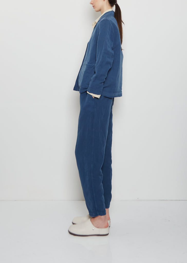 Workwear Puddy Linen Jacket — Blue