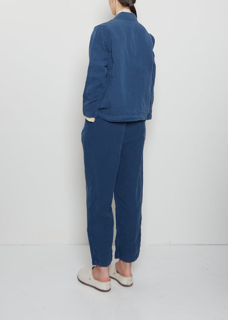 Workwear Puddy Linen Jacket — Blue