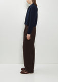 Merino Wool Cardigan Jacket — Navy