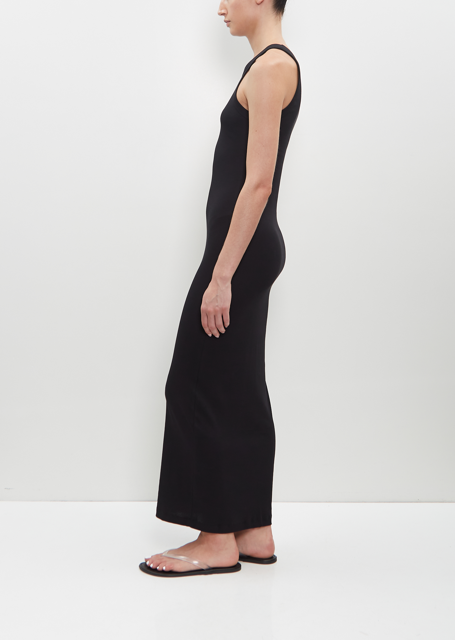 toteme curved rib tank dress Toteme Curved Rib Tank Dress in Fawn
