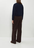Merino Wool Cardigan Jacket — Navy