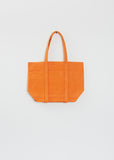 Washed Cotton 6 Pockets Tote, Small — Orange