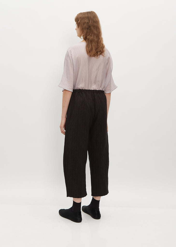 Cropped Balloon Trousers — Chocolate