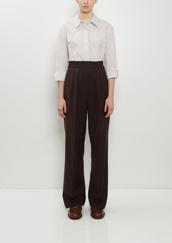 Side Closure Wool Trousers