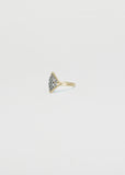 White Diamond Micro Prong Ring