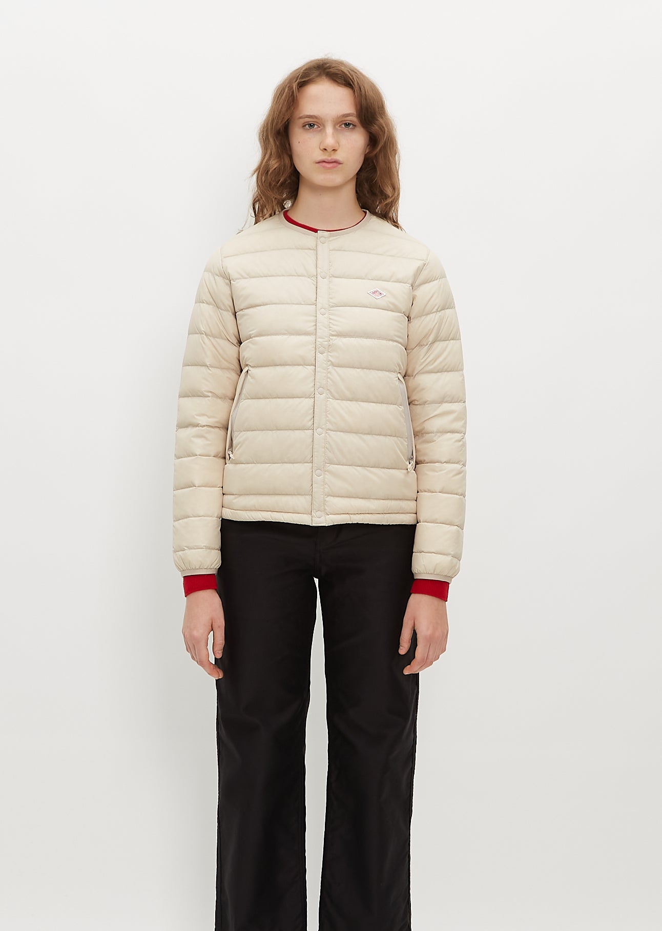 Danton - Women's Inner Down Crewneck Jacket in Light Brown