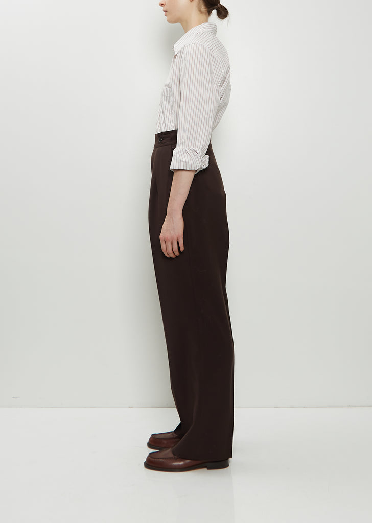 Side Closure Wool Trousers
