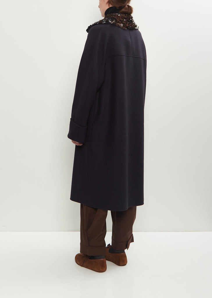 Double Wool Sequins Coat
