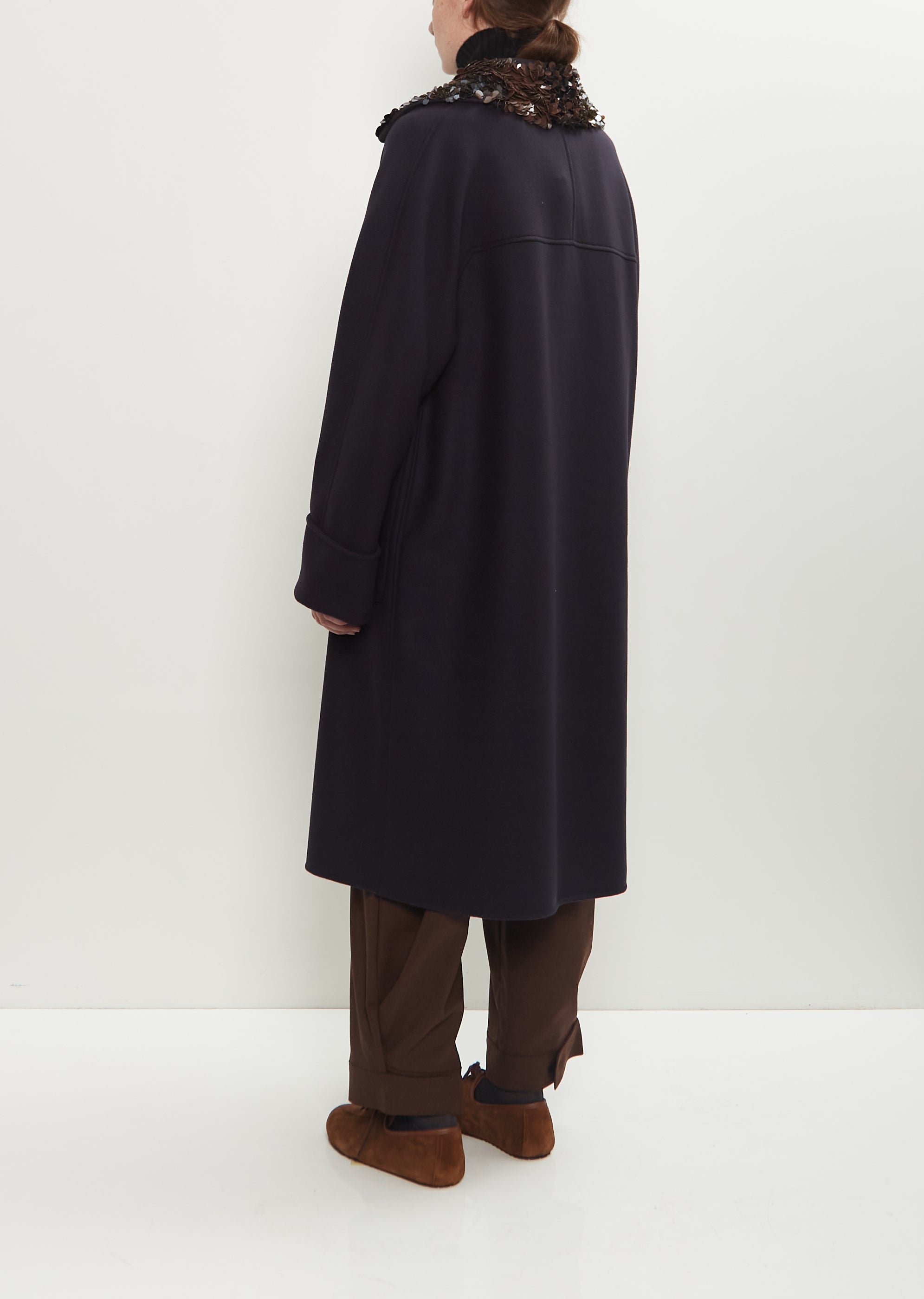 Double Wool Sequins Coat – La Garçonne
