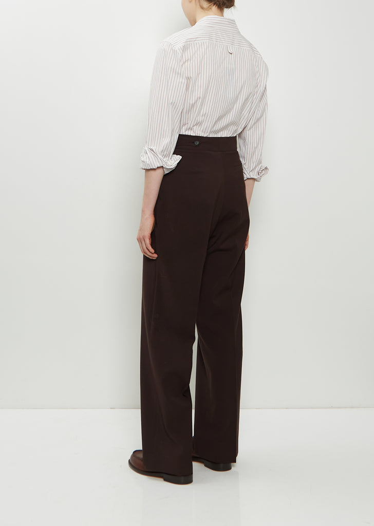 Side Closure Wool Trousers