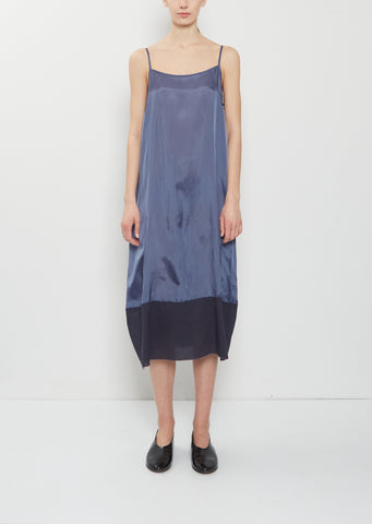 Bemberg Cupro Slip Dress — Blue