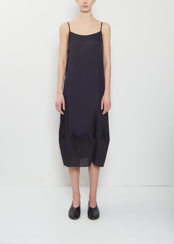 Bemberg Cupro Slip Dress — Navy
