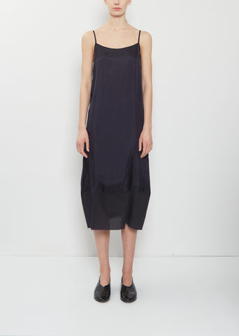 Bemberg Cupro Slip Dress — Navy