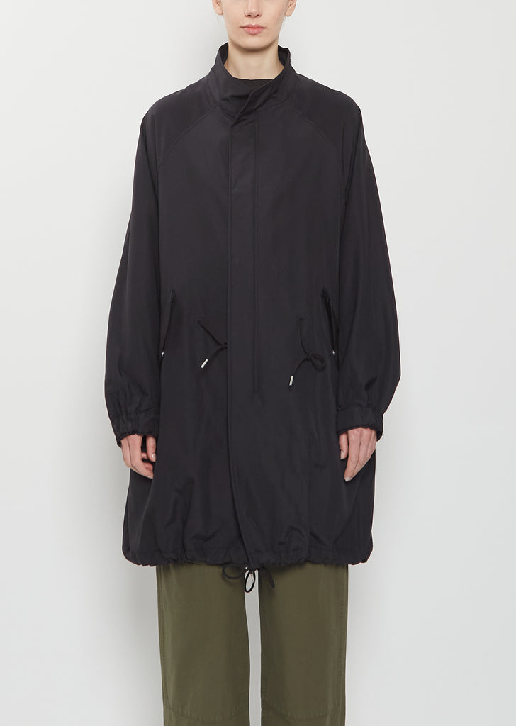 Six-Five Fishtail Silk Wool Parka