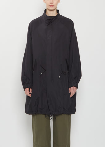 Six-Five Fishtail Silk Wool Parka