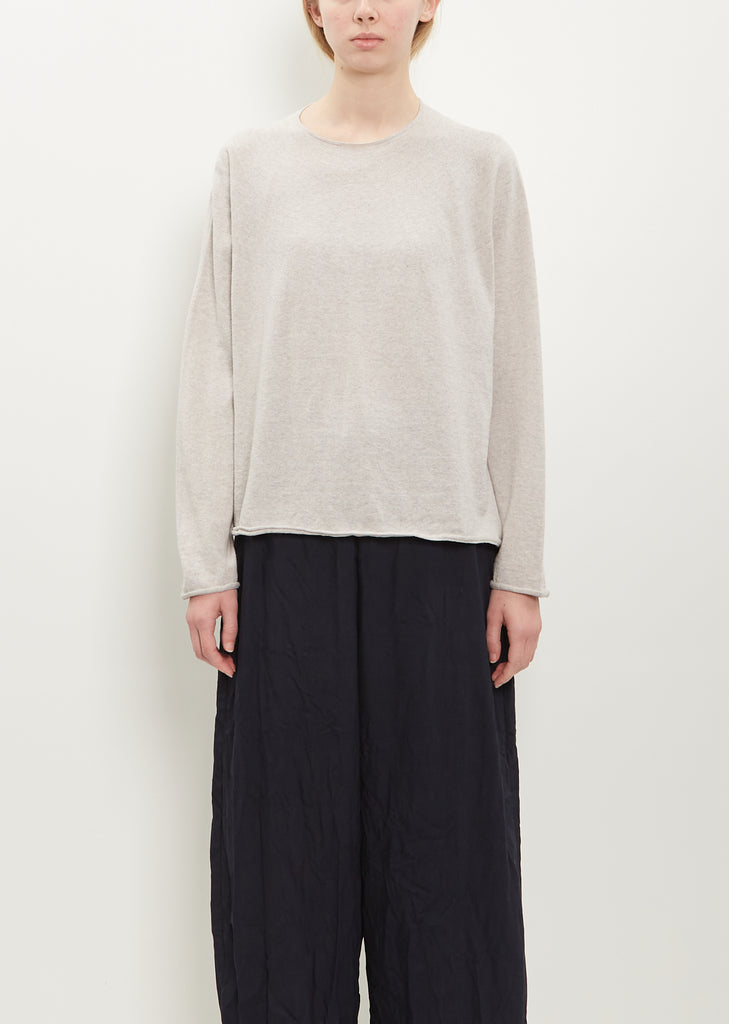 Cotton Linen Pullover — Gray