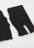 Short Fingerless Cashmere Gloves — Slate
