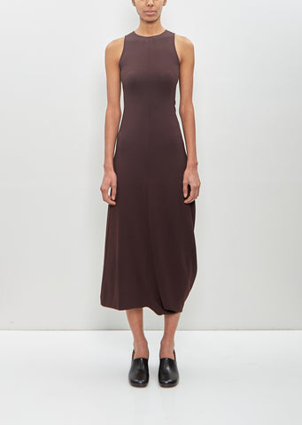 Viscose Silk Twisted Hem Dress