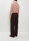 Cropped Merino Wool Cashmere Cardigan — Pink