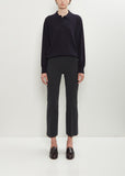 Stretch Cotton Geo Kick Pant — Charcoal