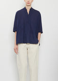 Organic Cotton Pullover Blouse — Navy