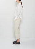 Linen Cotton Tapered Pants — Ivory