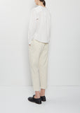 Linen Cotton Tapered Pants — Ivory