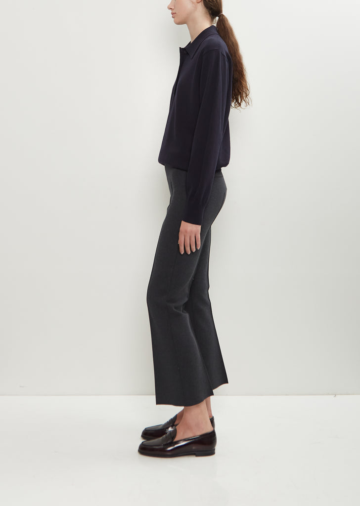 Stretch Cotton Geo Kick Pant — Charcoal