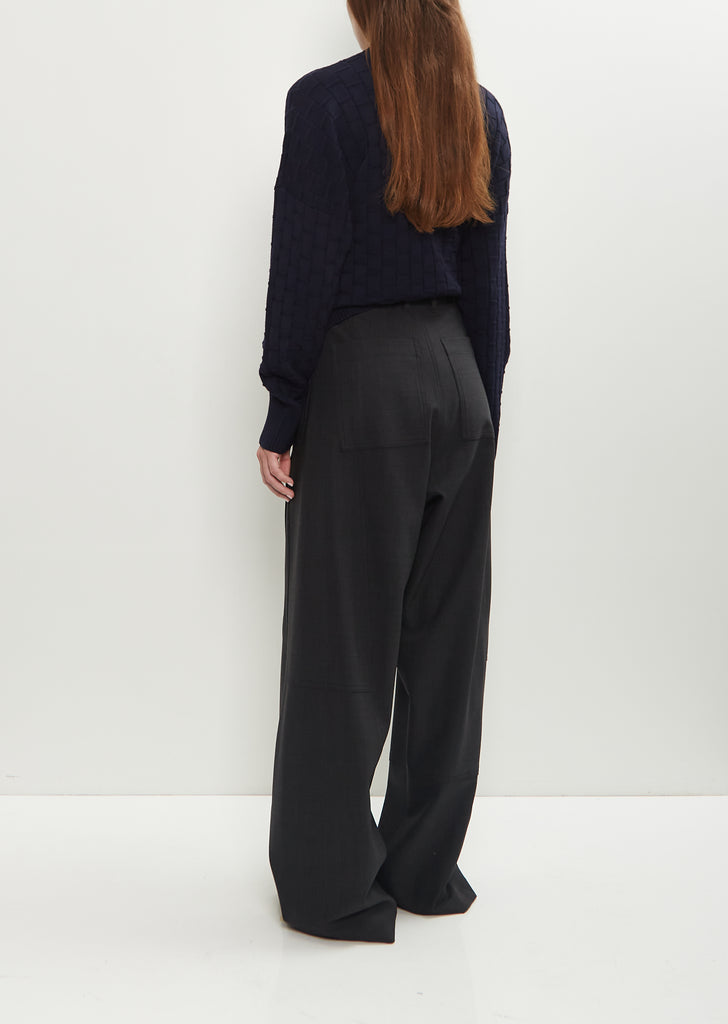 Wool Wide Trousers