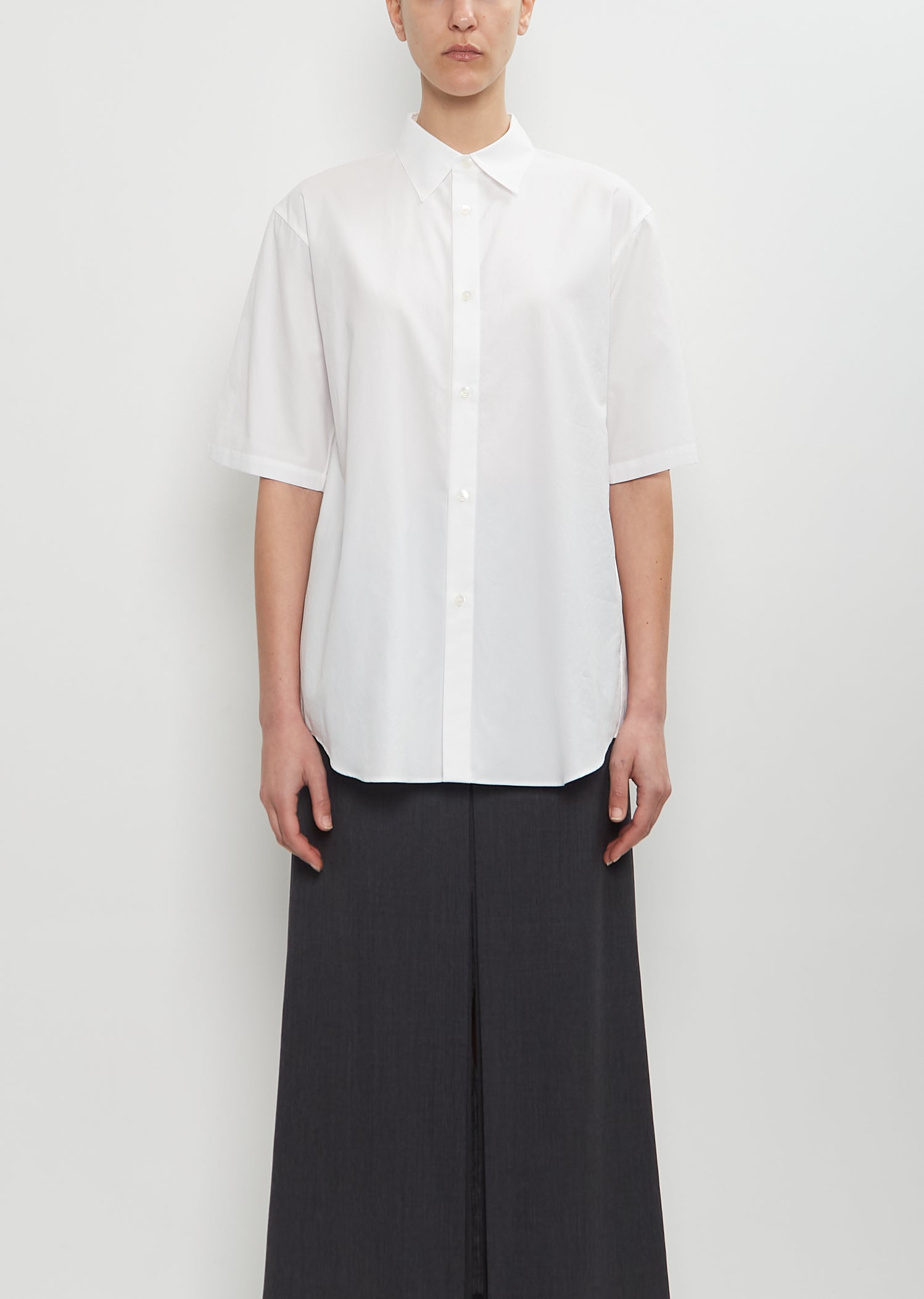 トップス AURALEE WASHED FINX TWILL HALF SHIRT Washed Finx Twill Half Sleeved Shirt – La Garçonne