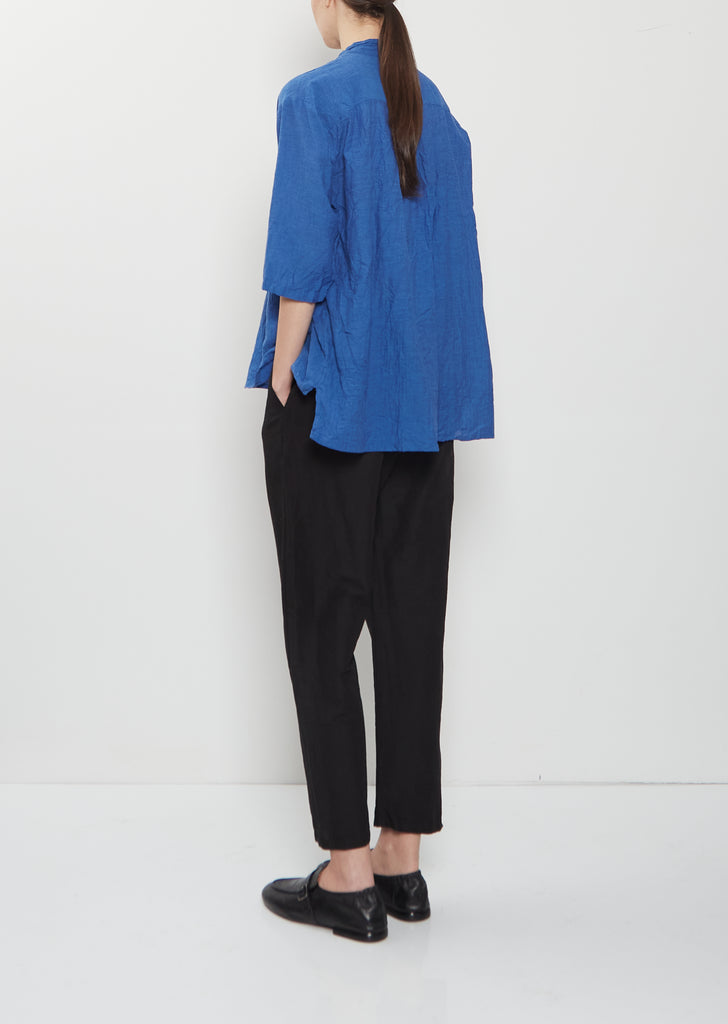 Organic Cotton Pullover Blouse — Blue