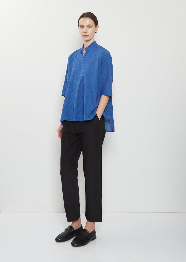 Organic Cotton Pullover Blouse — Blue