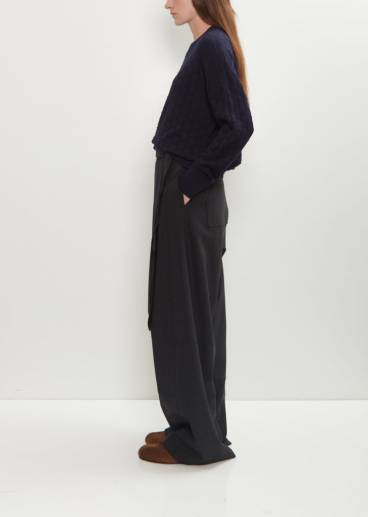 Wool Wide Trousers