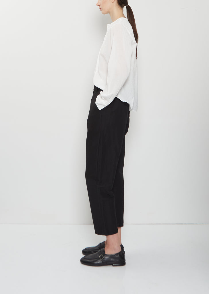 Organic Cotton Pintucks Blouse — White