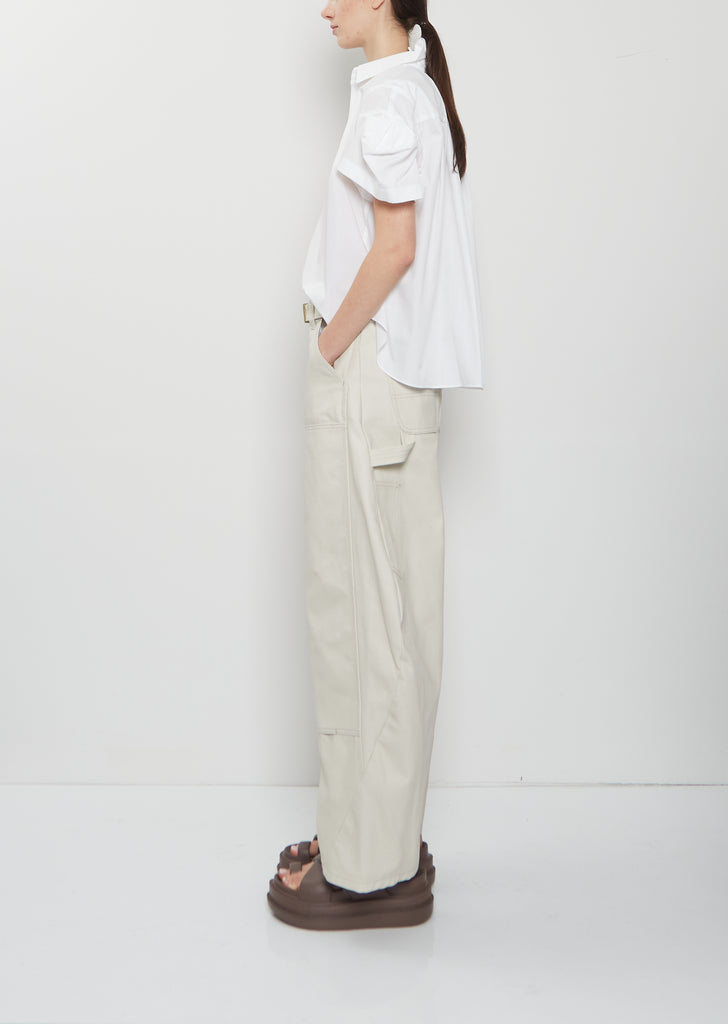 Duck Cotton Canvas Pants — Ivory