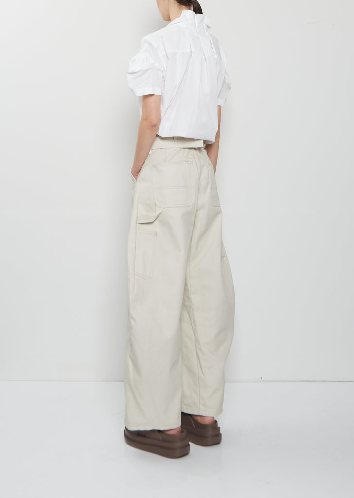 Duck Cotton Canvas Pants — Ivory