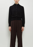 High Neck Wool Bomber Cardigan