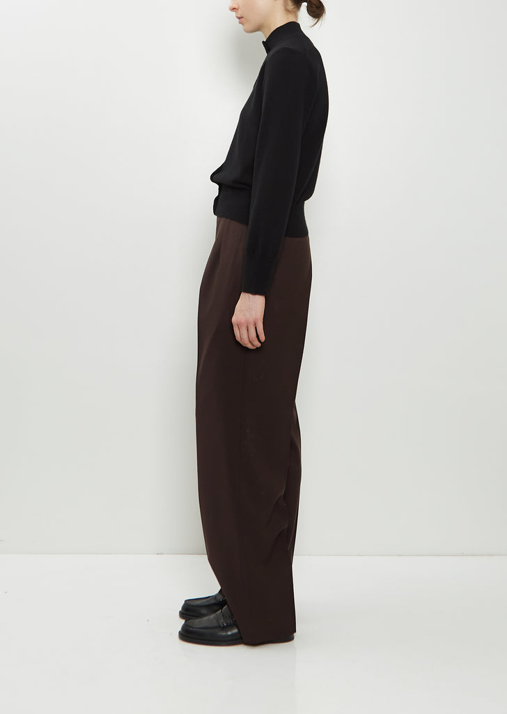 High Neck Wool Bomber Cardigan