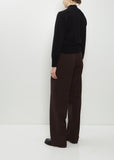 High Neck Wool Bomber Cardigan