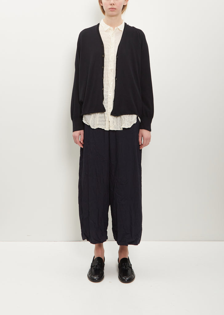 Cotton Linen Cardigan — Black