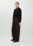 High Neck Wool Bomber Cardigan