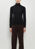 Ribbed Wool High Neck Jumper